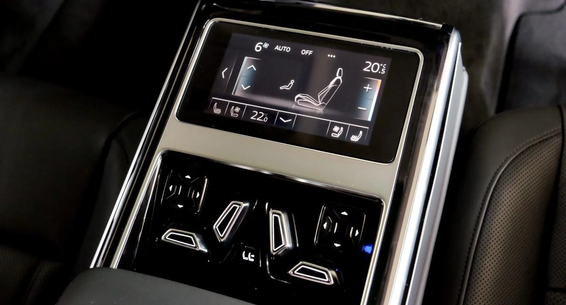 The rear passengers have individual climate controls and almost highly adjustable seats.