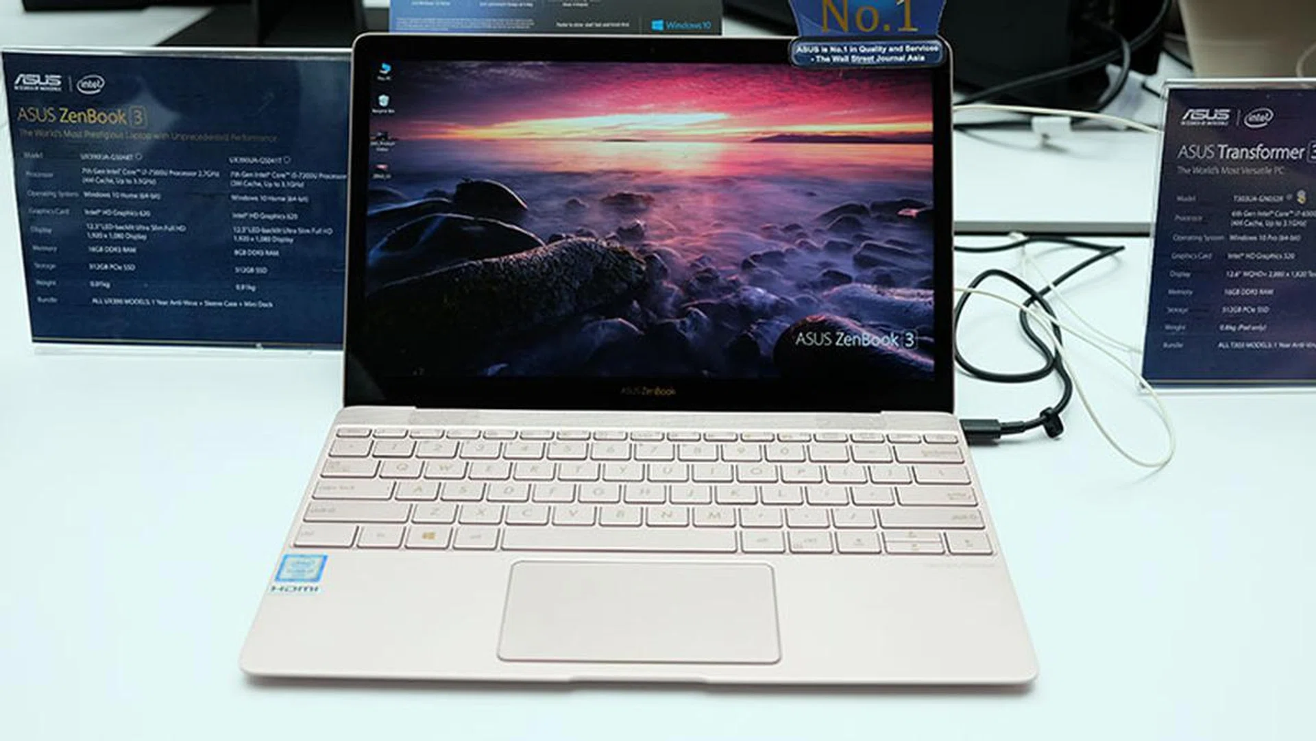 The ZenBook 3 is ASUS' slimmest and most stylish notebook to date.