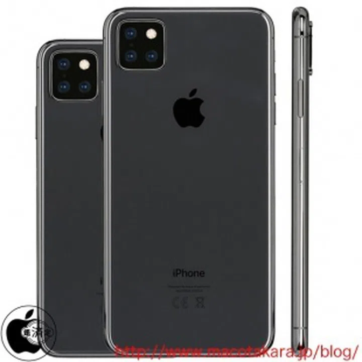 Mockups of the 5.8-inch and 6.5-inch 2019 iPhone models. <br>Image source: Macotakara