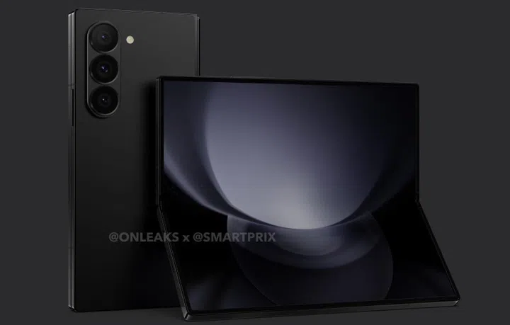Purported renders of the Samsung Galaxy Z Fold6. (Image source: @OnLeaks x @Smartprix)