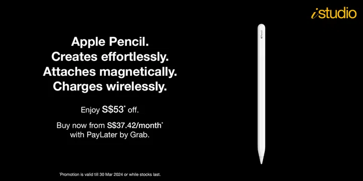 The 2nd-generation Apple Pencil is S$53 off its retail price.