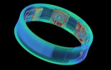 A CT scan of the Samsung Galaxy Ring. Photo: iFixit