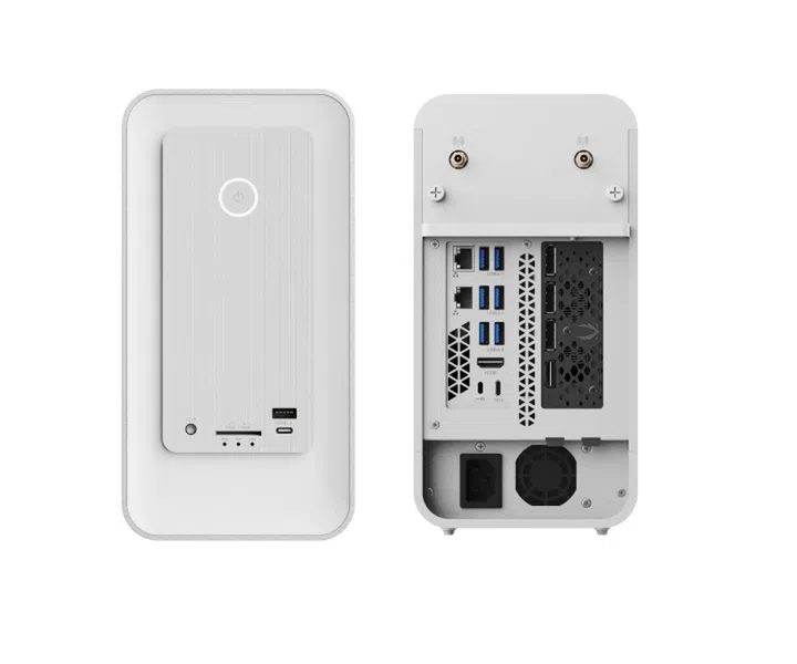 The front and rear views of the  Zotac Magnus One ERP74070W. (Image source: Zotac)