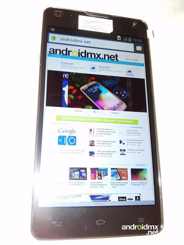 A leaked photo of the LG Optimus G. <br>Image source: Androidmx.net