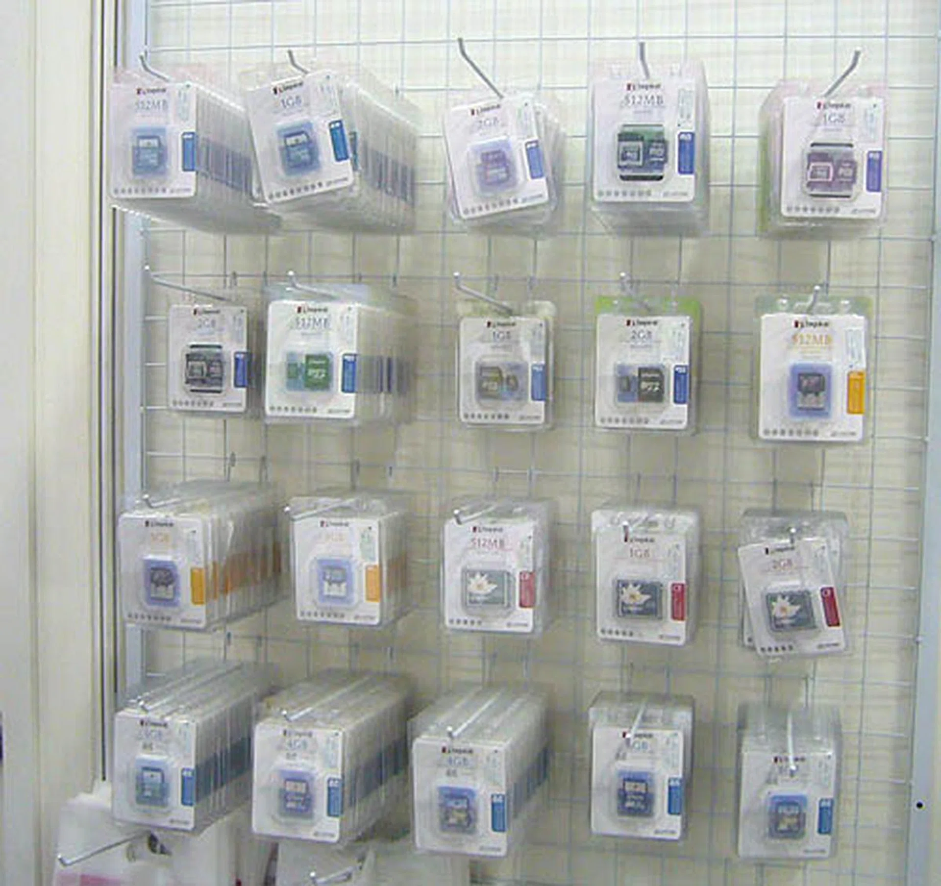  Racks of Kingston flash memory products. This is a booth with minimal 'window dressing' because memory has become a commodity product.  