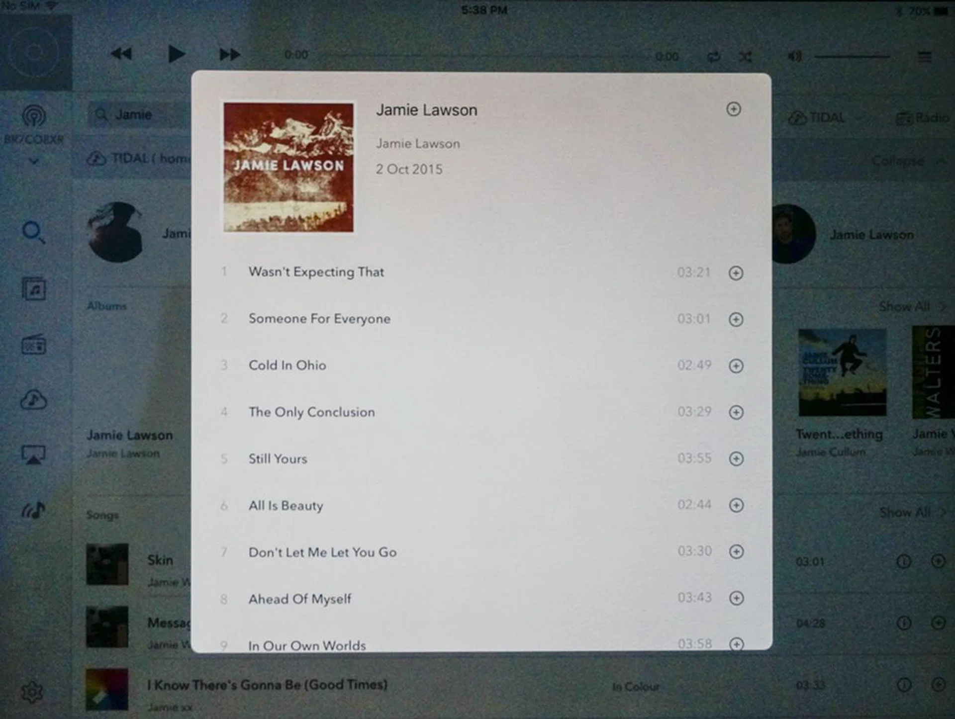 Browsing tracks is a simple affair with the app.
