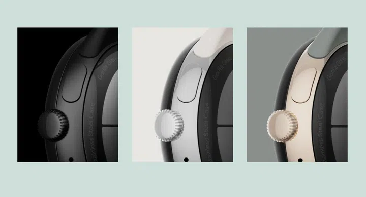 You can see from the sides that the class display curves right over to meet the case so there are no physical bezels on the Pixel Watch.