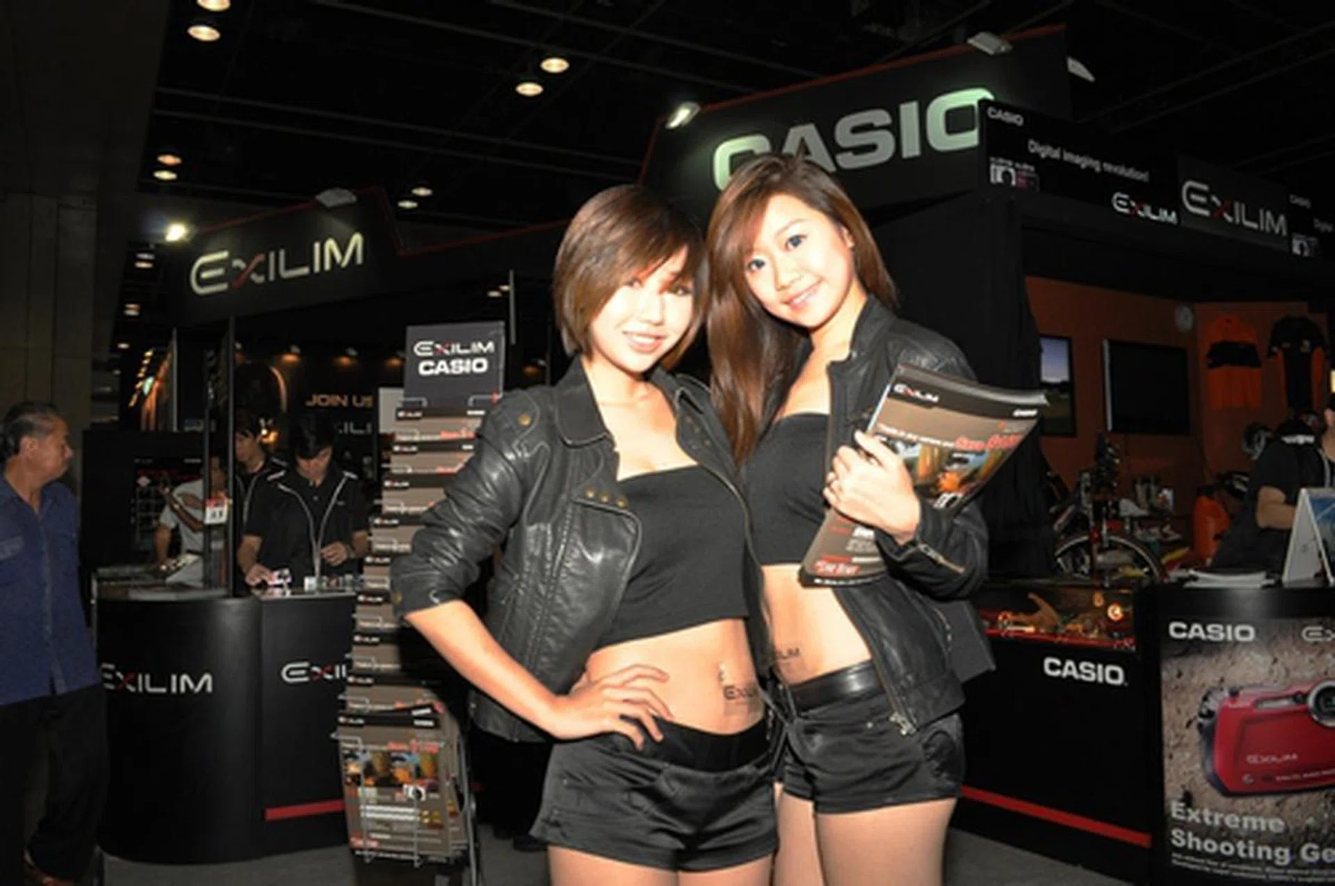 Casio's full of cameras, and they're easy to find - right in front of the central entrance of the central hall of level 4. Casio's also letting you trade in any camera and shave $150 off their camera prices (only at the IT Show!).