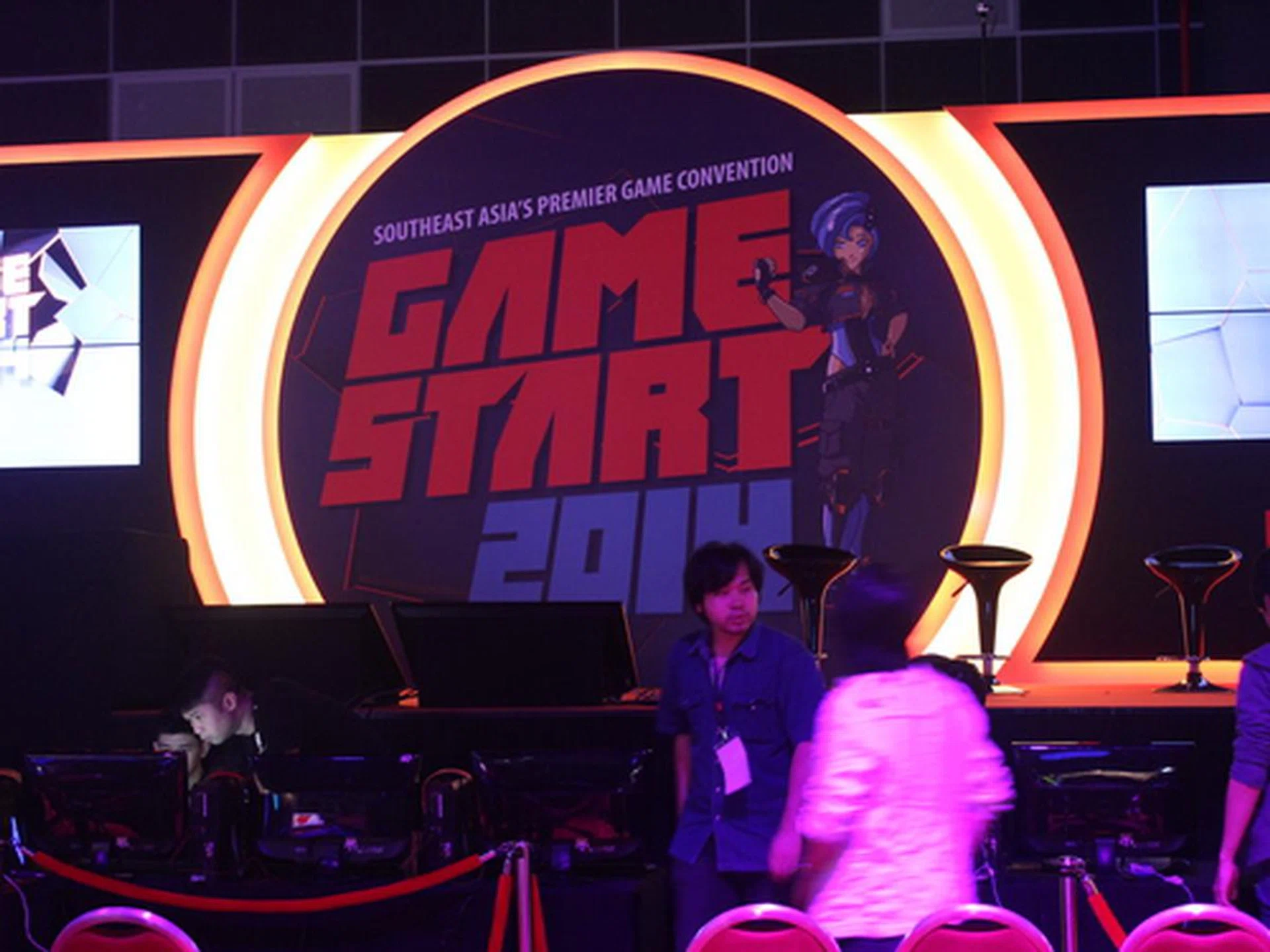 The main stage. Nothing's happening at the point of shooting this photo as the panels commenced later in the day.