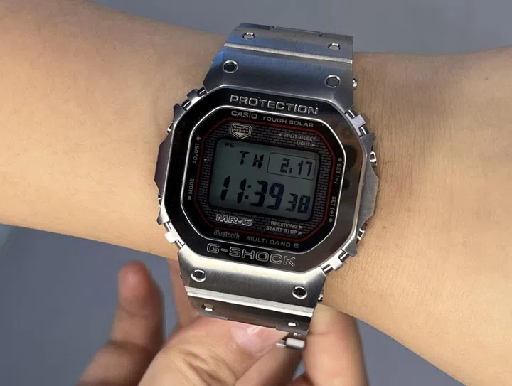 These new square G-Shocks have a sheen that's unlike any other metal G-Shock.