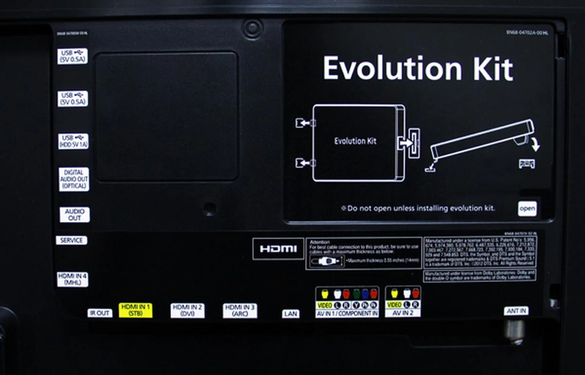 The usual ports such as HDMI and USB can be found at the back.