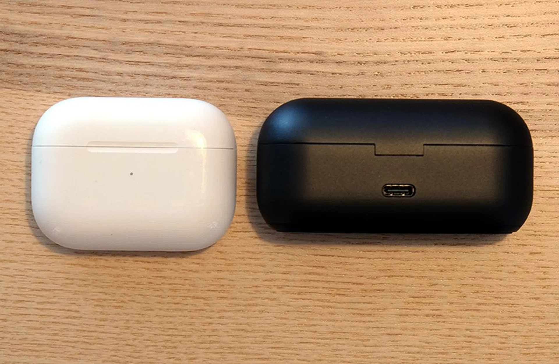 The 1More True Wireless ANC's charging case is a tad bigger than the AirPods Pro's and just about small enough to fit into most pockets.