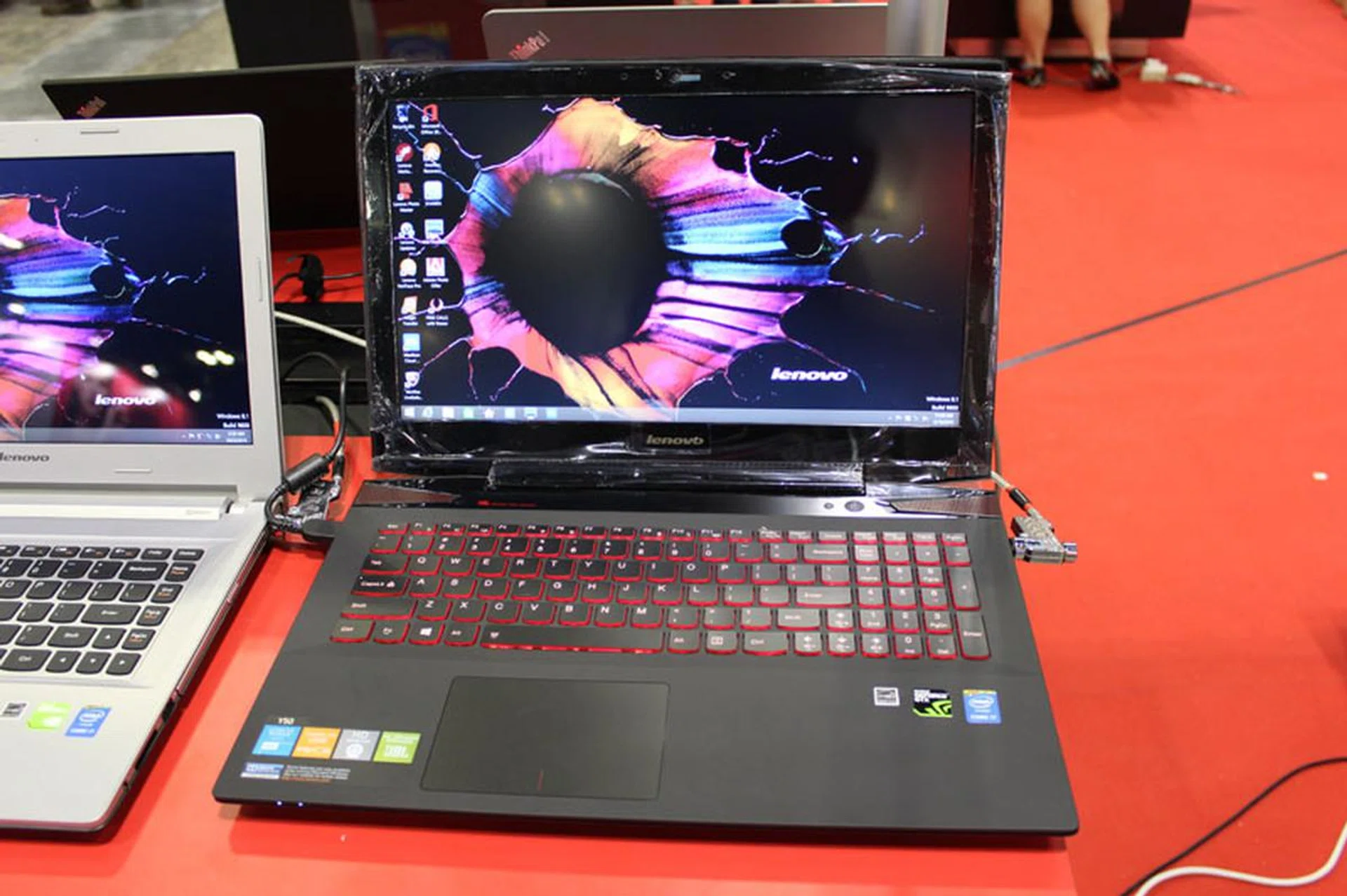 Lenovo has a decent notebook if you're gaming on a budget with the Y50-70. It's a 15.6 inch notebook with a Full HD (1,920 x 1,080) display, an Intel Core i7-4710HQ (2.5GHz, 6MB cache), NVIDIA GeForce GTX 860M (4GB), 8GB DDR3L RAM and a hybrid 1TB HDD. All for $1,699 (U.P. $1,799).