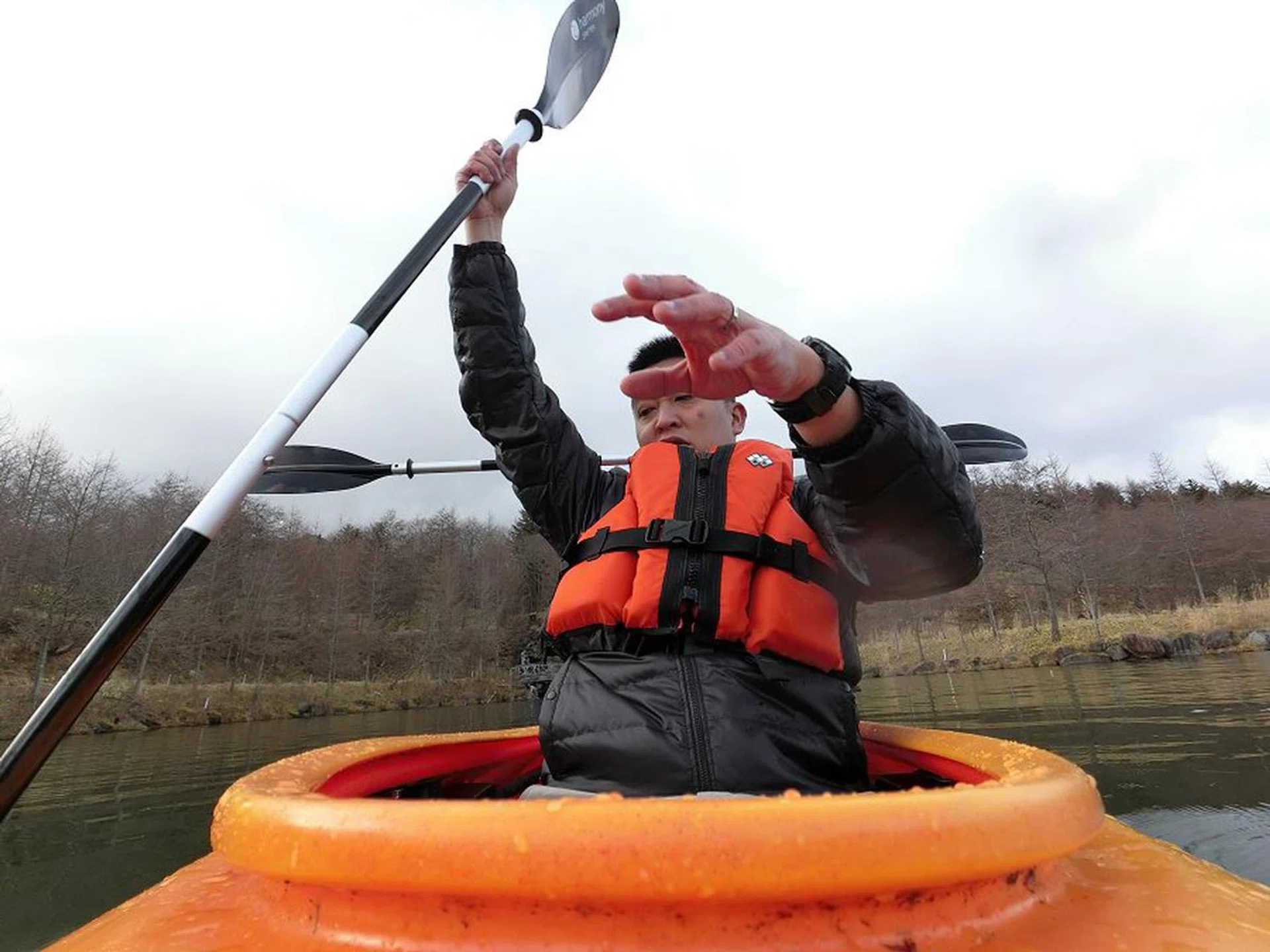Canoeing at Yamanishi District.