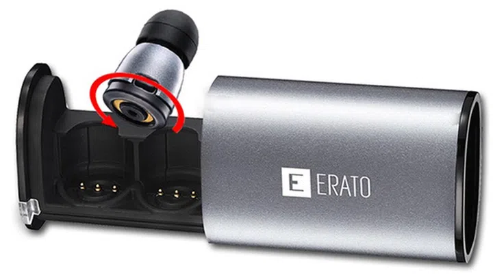 The case charges and protects the earphones when they're inside.