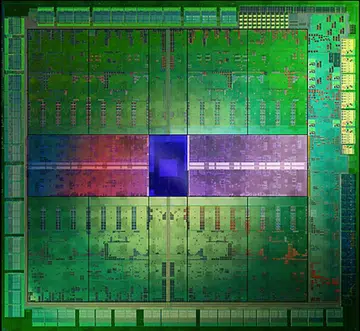 The die shot of GeForce GTX 680 GPU with an area of 294 square mm. Its die size has shrunk about 43% when compared to GeForce GTX 580; however, GTX 680 packs in 3.54 billion transistors versus GTX 580 transistor count of 3 billion!