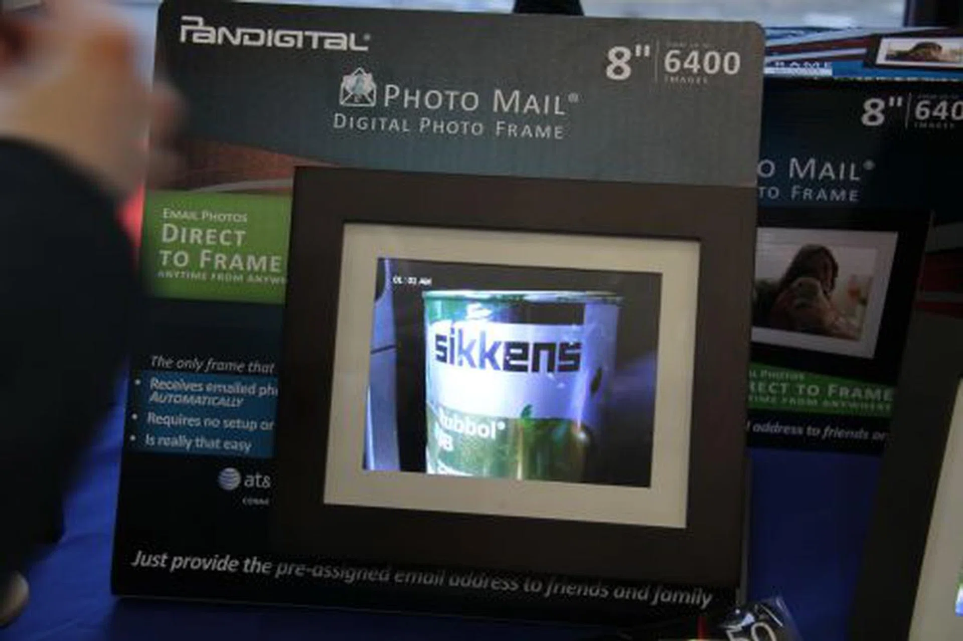 US-based Pandigital showed us an 8" Digital Photo Frame with a SIM card in the device. Basically, right off the box, users will have an email address from the frame that they can attach and send images to instantaneously. Thanks to the SIM and algorithm in the frame, images are automatically resized to fit the frame and your family can immediately view the images wherever you send them from. We thought this was genius and would love to see service providers in Asia bundle this nifty gadget with their long-term service mobile plans. Oh the Photo Mail Digital Photo Frame can store up to 6400 images.