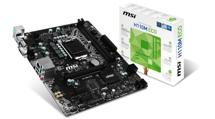 The MSI H110M Eco has only four USB 3.0 ports and four SATA 6Gbps ports. (Image Source: MSI)