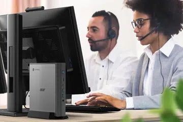 The Acer Chromebox Enterprise CXI5 at work. Image source: Acer.