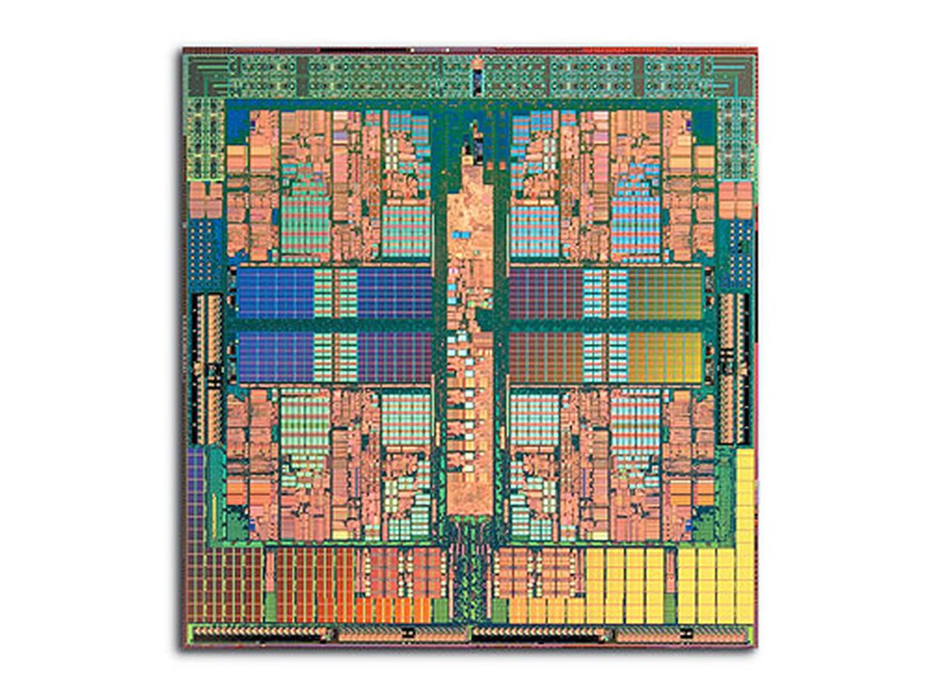 AMD's new Opteron quad-core processor is manufactured on a single silicon die.