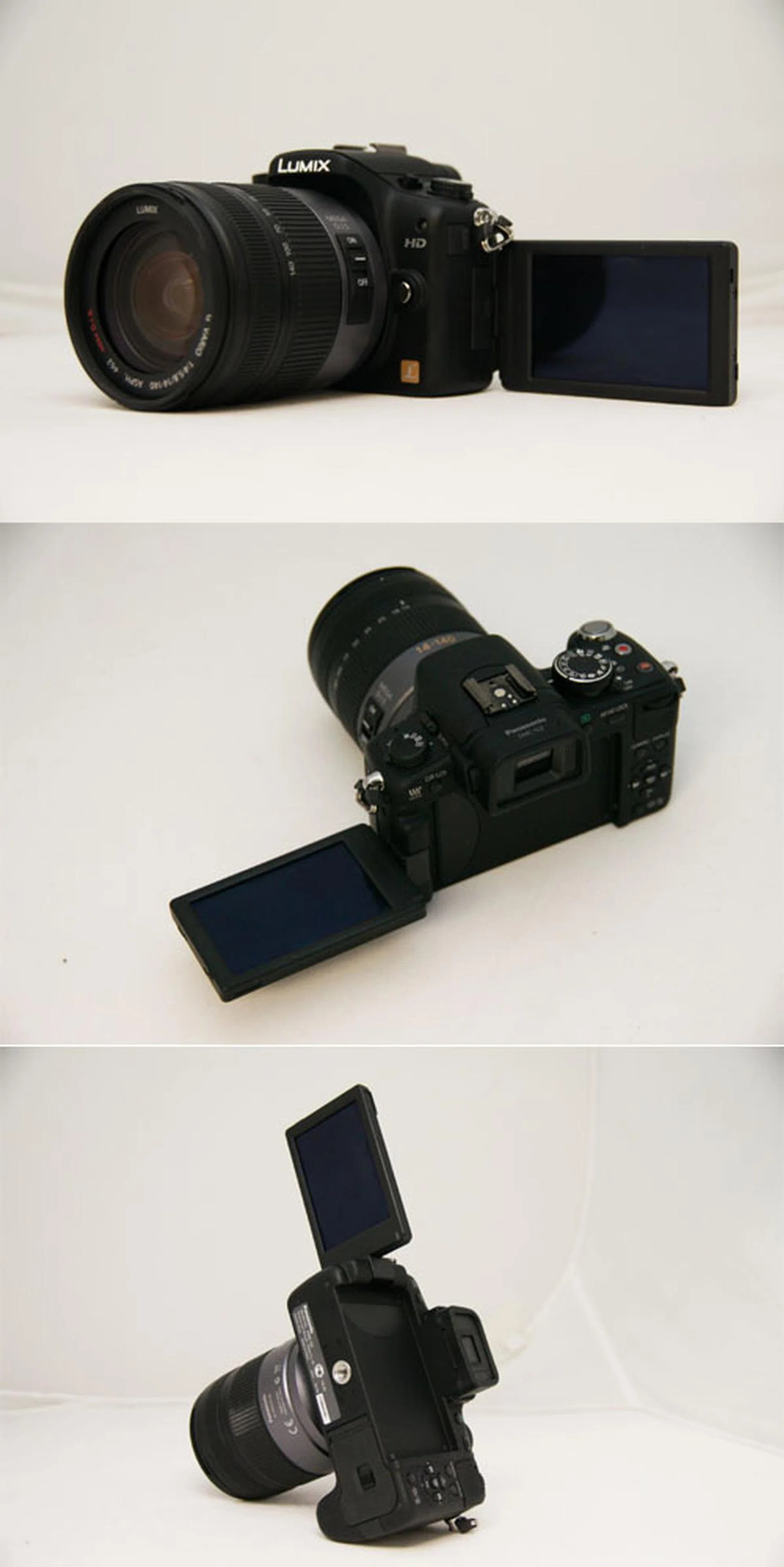 The various angles possible with the G2's LCD.