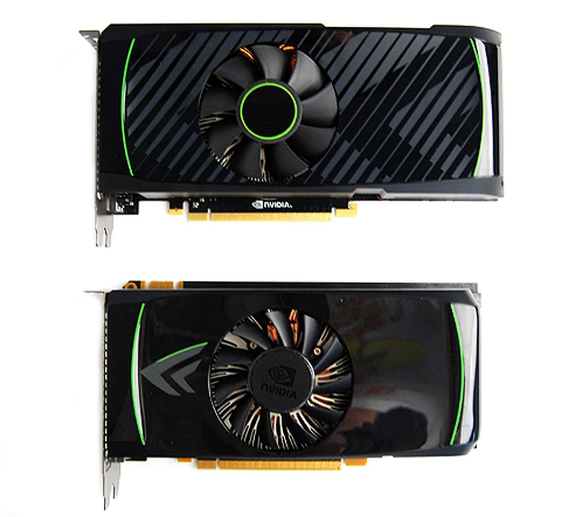 The GeForce GTX 560 Ti is slightly longer, perhaps due to the upgraded 4-phase power circuitry, improved memory modules and the same power monitoring hardware that we first saw on the GeForce GTX 580 and GTX 570.