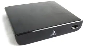 The TV Link has an aluminum exterior with the single USB port at the front.