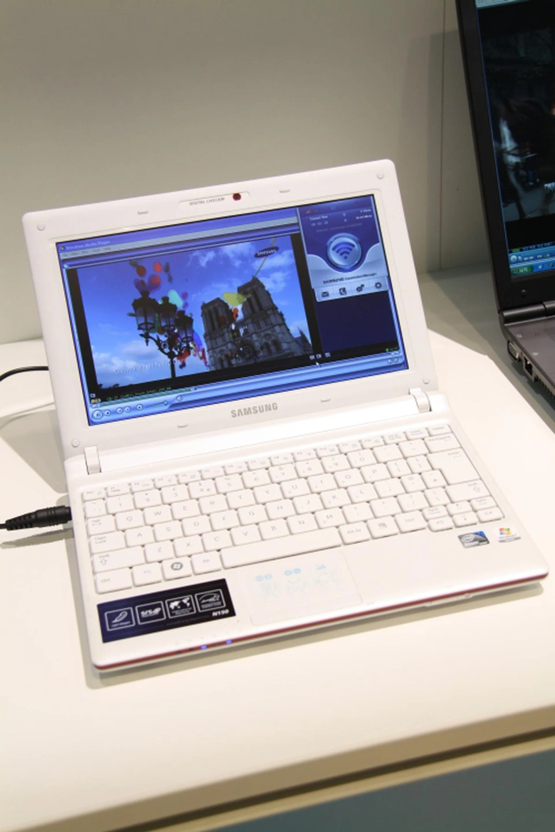 The Samsung NP-N150 is the company's LTE Embedded notebook with an Intel ATOM processor and 10.1-screen (1024 x 600, LED). With LTE, it supports the 2.6GHz frequency (100Mbps download/50Mbps upload). It also comes with 3x USB 2.0, a 1.3-megapixel web cam, 6 cell battery (up to 8 hours), a 160GB hard disk.