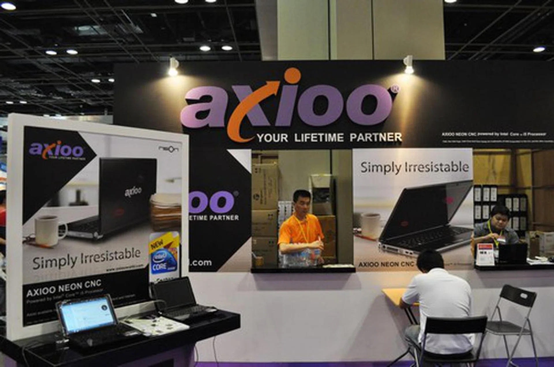 The Axioo booth can be found on level 4.
