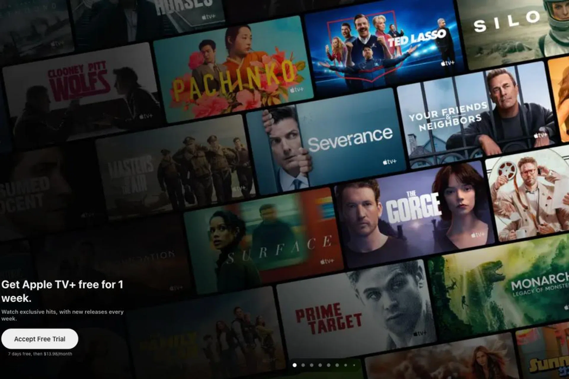 Apple TV+ full lineup of content.