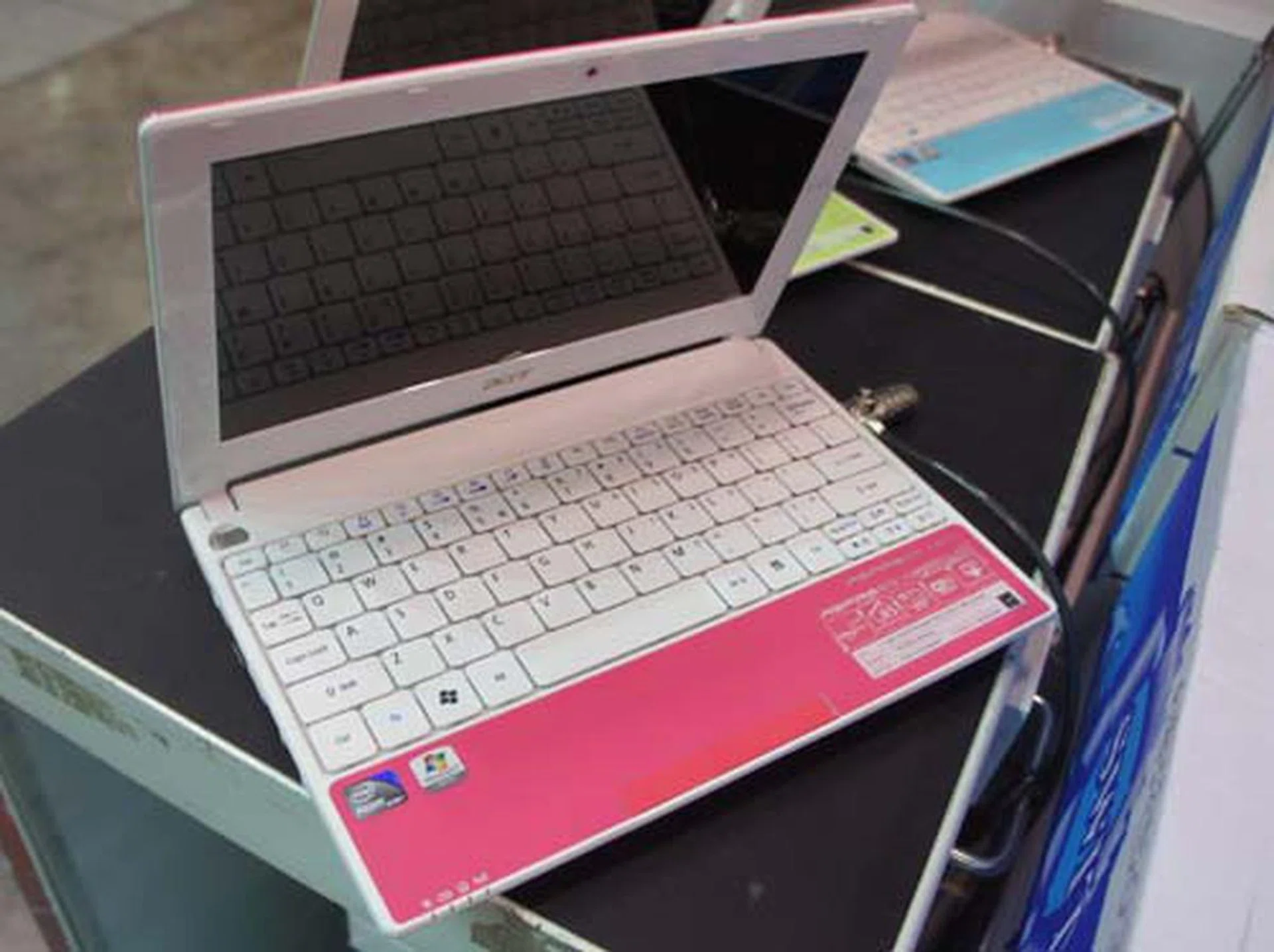 If power computing isn't required but mobility is, then a netbook is probably what you have in mind. The 10.1-inch Aspire Acer one Happy/Slim AOD255 packs Intel's N550 (1.50GHz) processor, Intel GMA 3150, 1GB RAM and 250GB HDD all for just a measly $449. Cheap? You betcha.