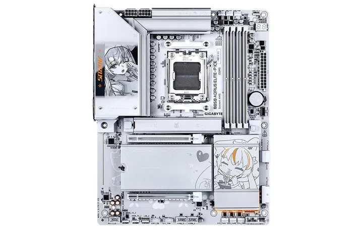 The motherboard has quite a few small touches in its design that add a bit of character.