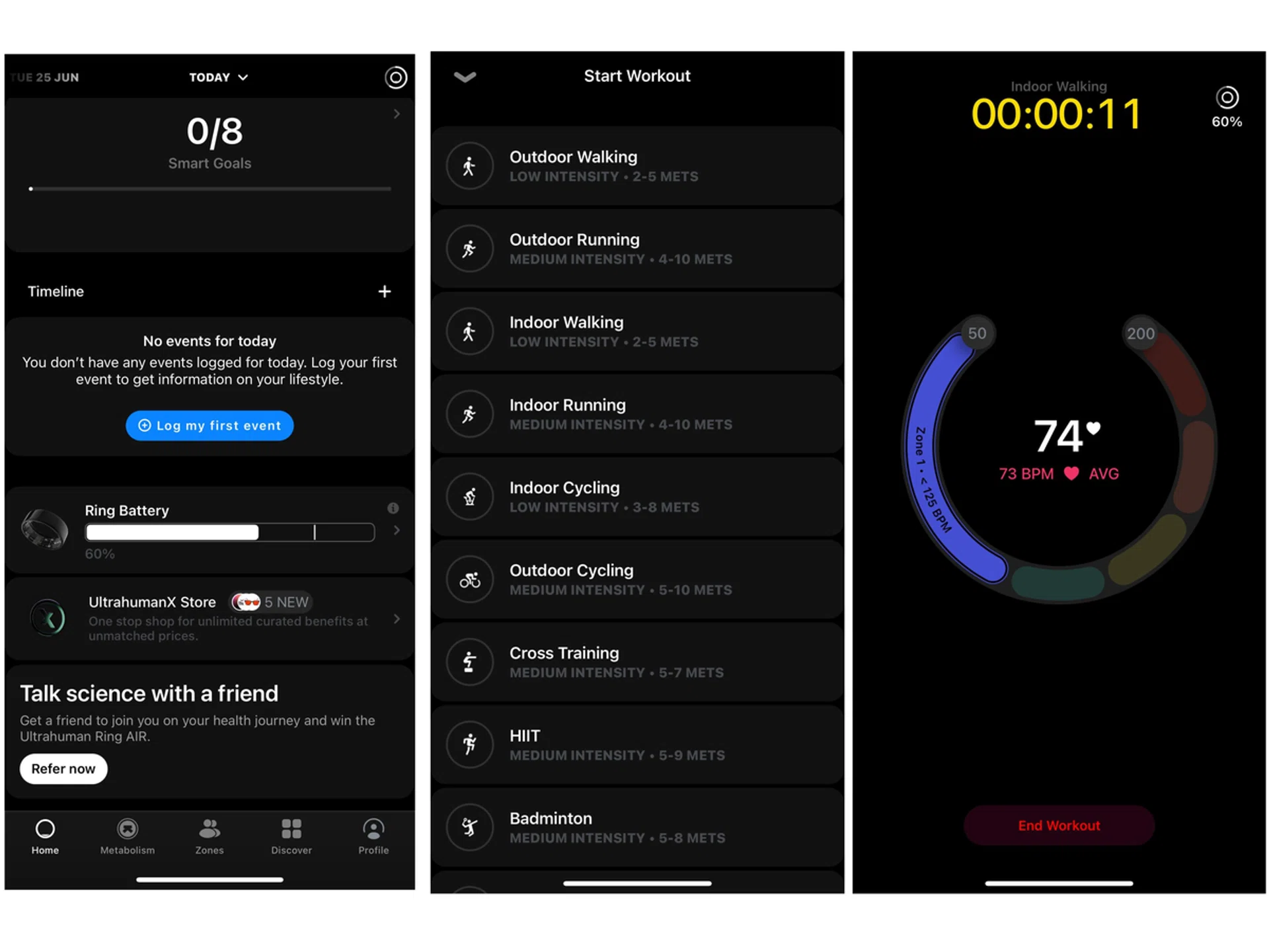 The app has tons of features that not only help to monitor your well-being but also help improve on your fitness levels