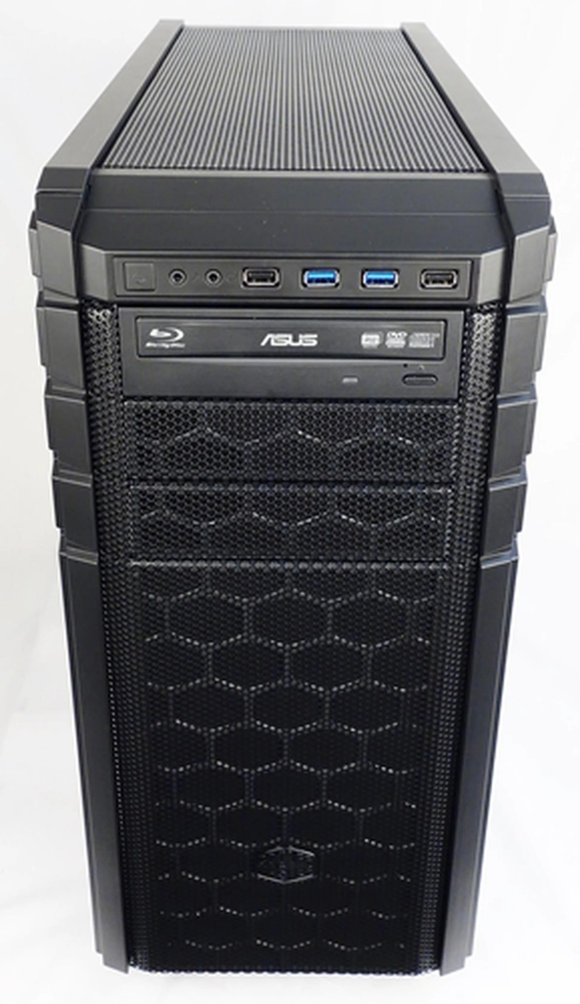 The facade of the chassis is well-ventilated due to its mesh cover.