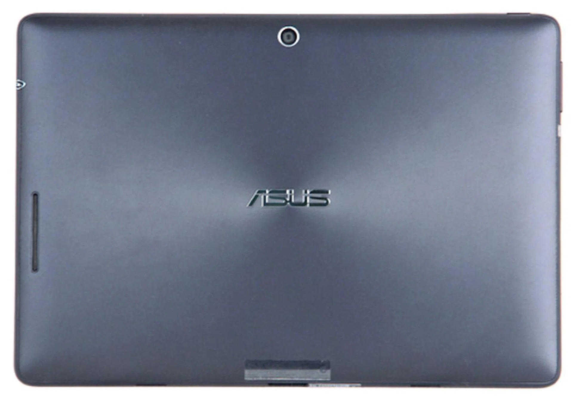 Here's a closer look of the TF300's lid. We've seen the ASUS logo in the middle of the swirling circle pattern quite a few times now. It was on the Zenbooks, and now on theTransformer Pads. On a side note, you'll notice that the rear camera sensor isn't accompanied by a flash unit which the TF201 has. This should only matter if you're part of the growing group of tablet users snapping photos on it.