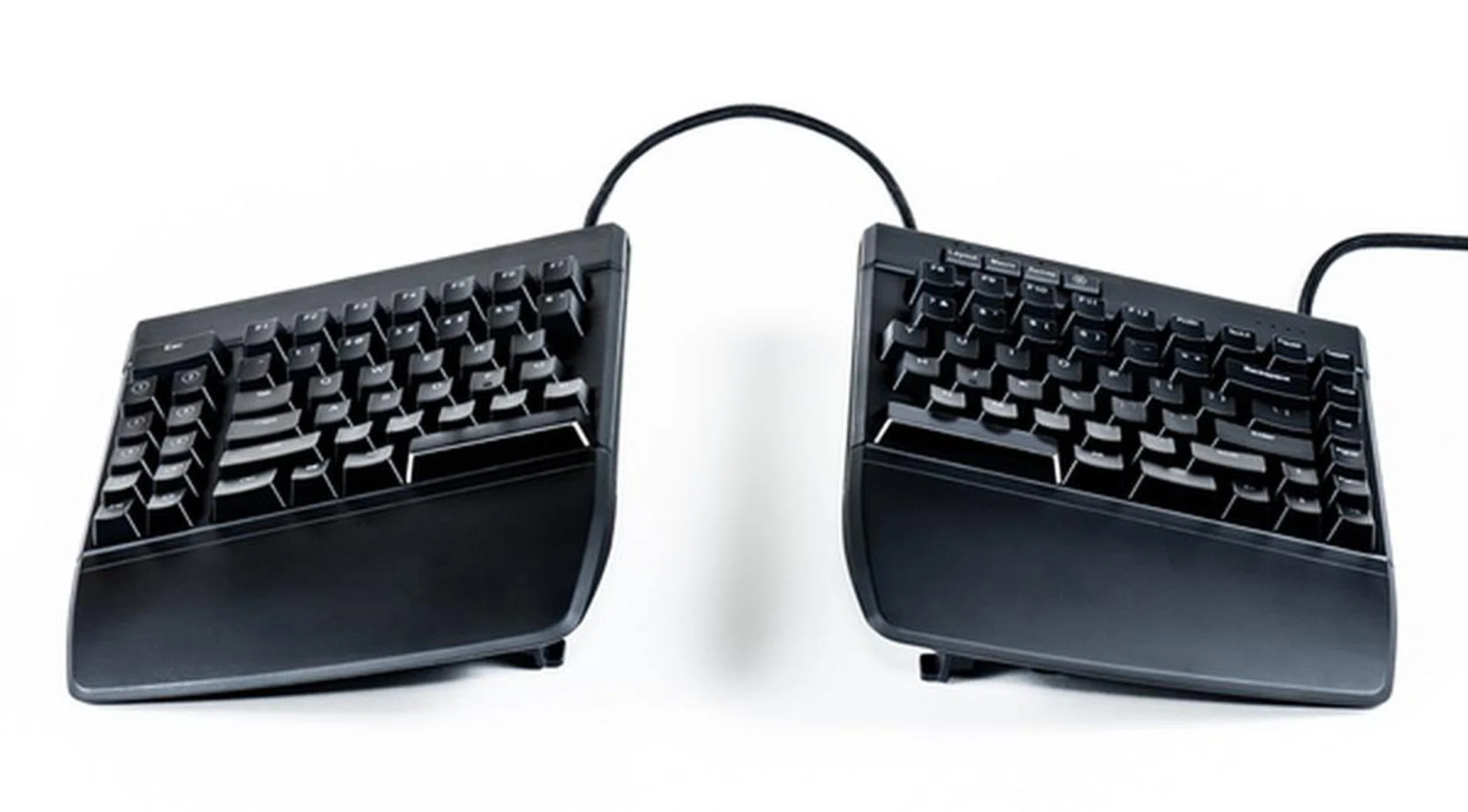 The upcoming Kinesis Freestyle Edge is an upcoming programmable ergonomic mechanical keyboard.