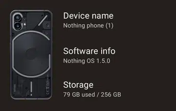 Nothing Phone (1)'s About Phone page in Settings. Source: Carl Pei.