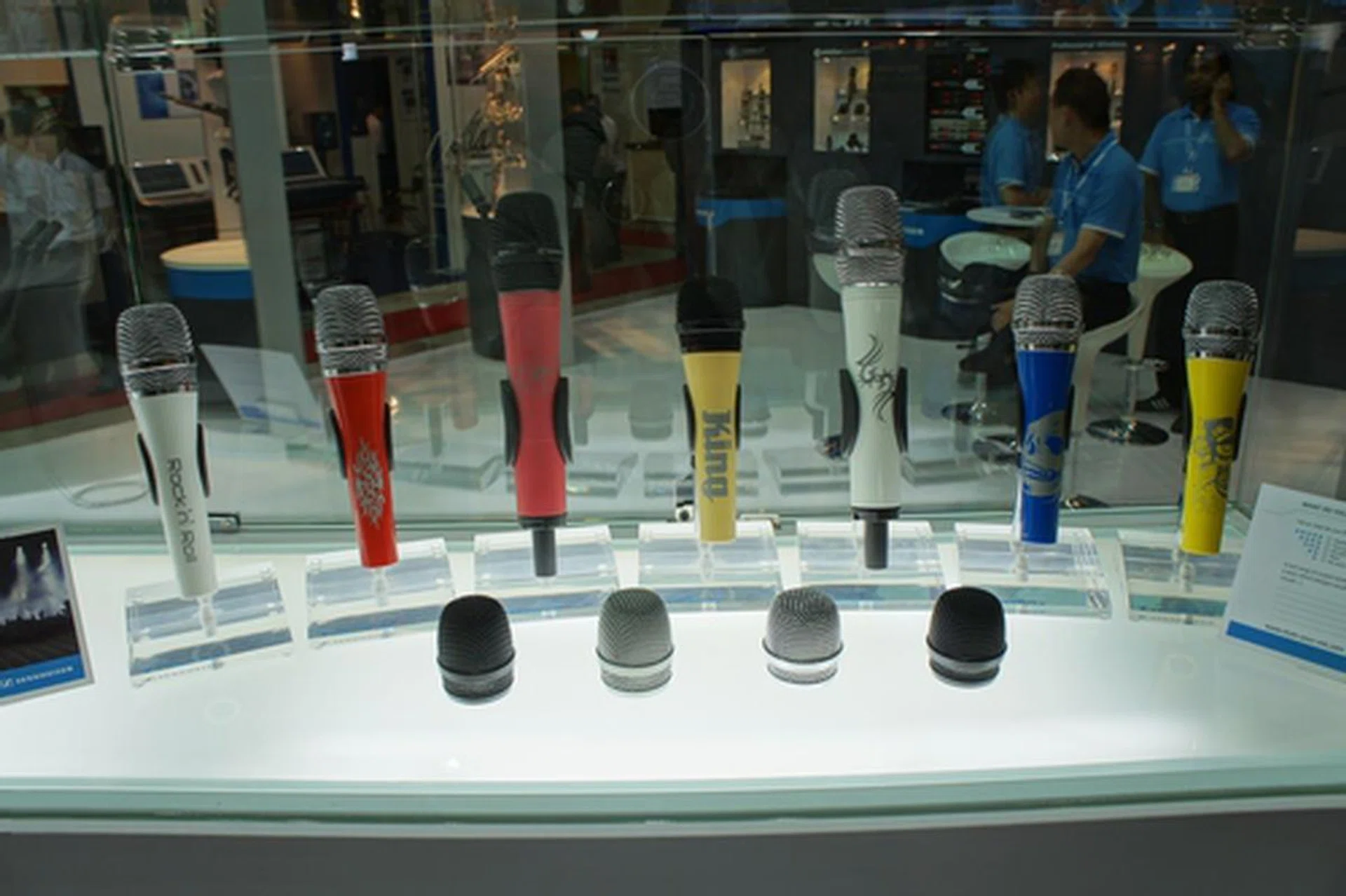 Sennheiser's colorful series of microphones.