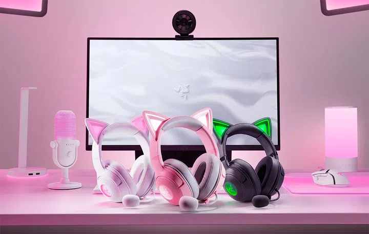 The colourways for the Kraken Kitty V2 and V2 BT are now complete. Photo: Razer.