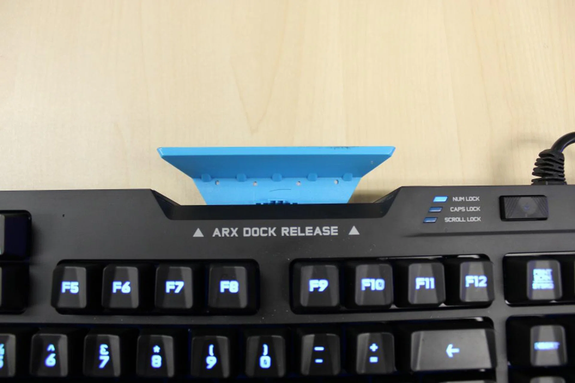 The dock is wide enough to fit tablets as well as smartphones.