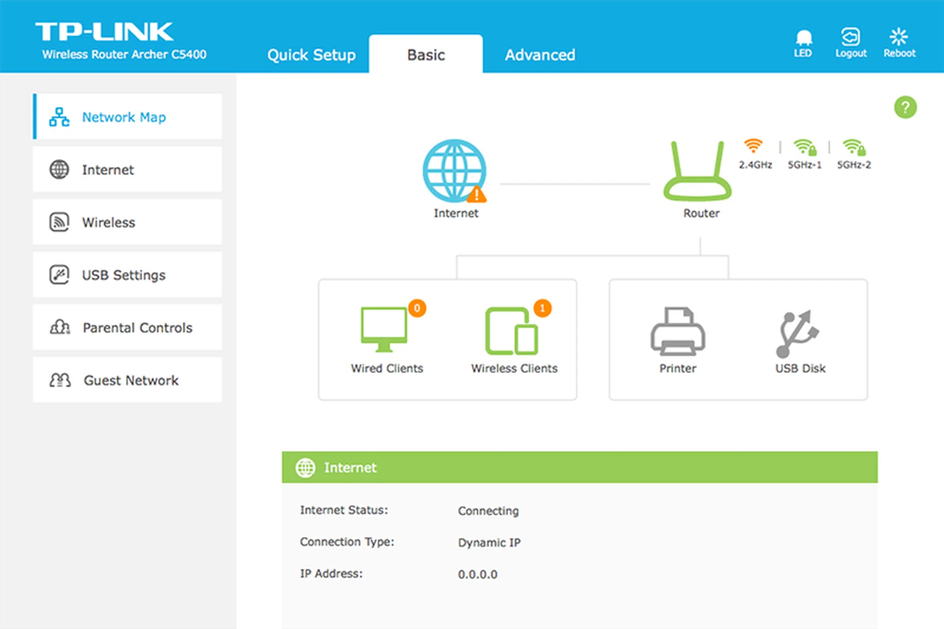 The setup interface on the TP-Link Archer C5400 has been improved in a few crucial areas.