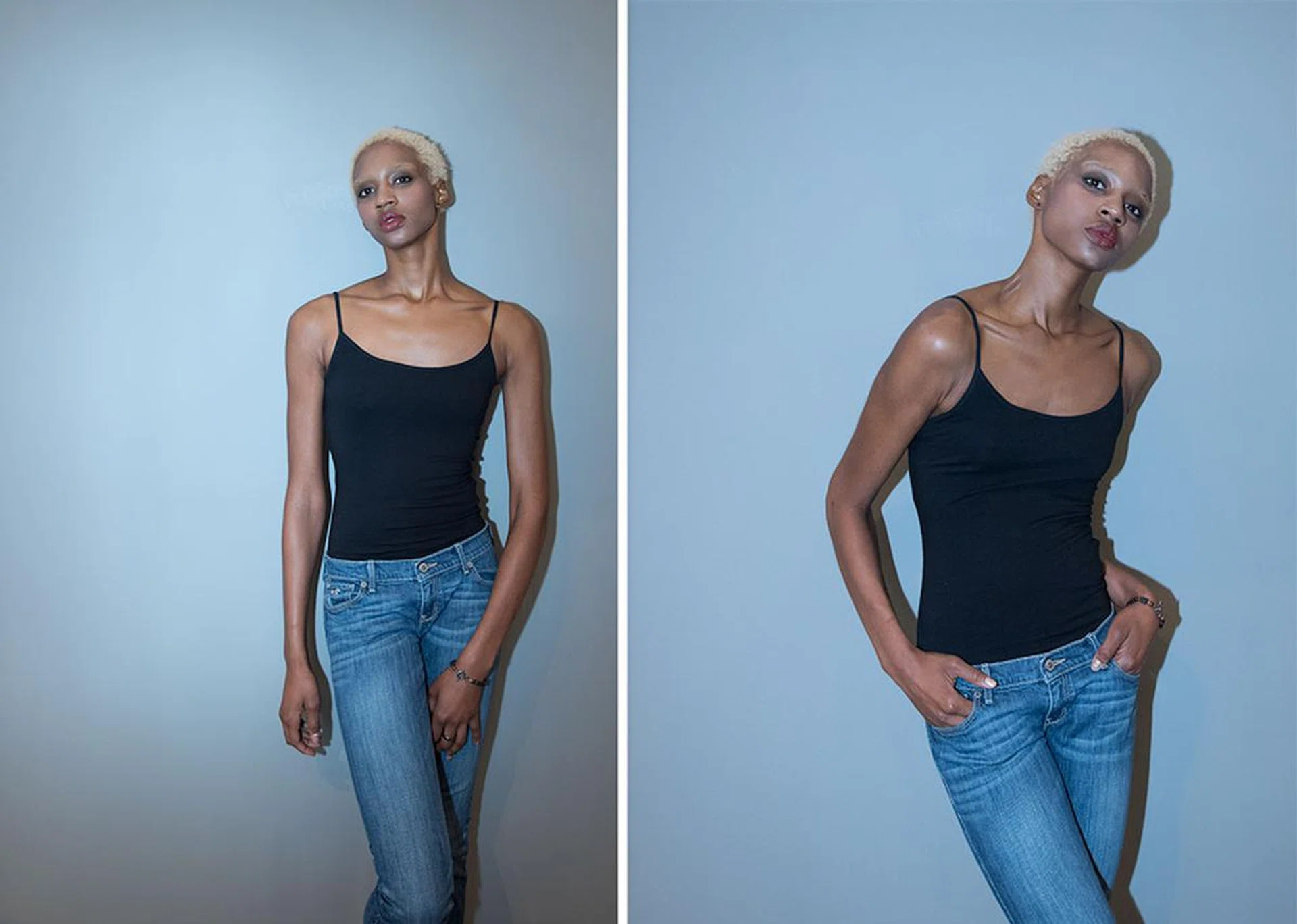 Direct on-camera flash with the Profoto A1 (left), and with a Nikon speedlight (right).