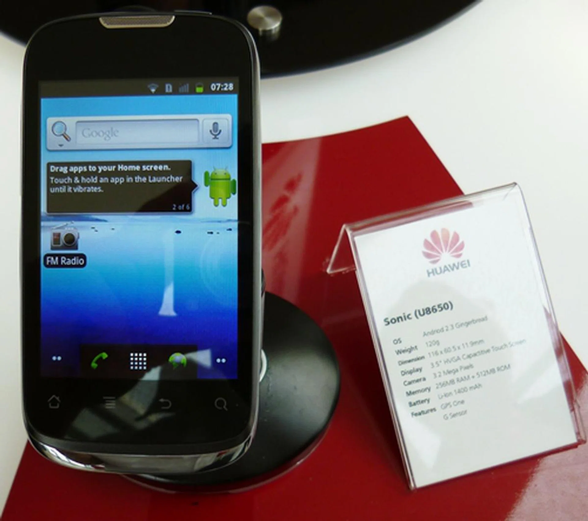 We had our hands-on with the upcoming Sonic handset, which is NFC-ready. It also seems promising with its large 3.5-inch screen and smooth navigation.