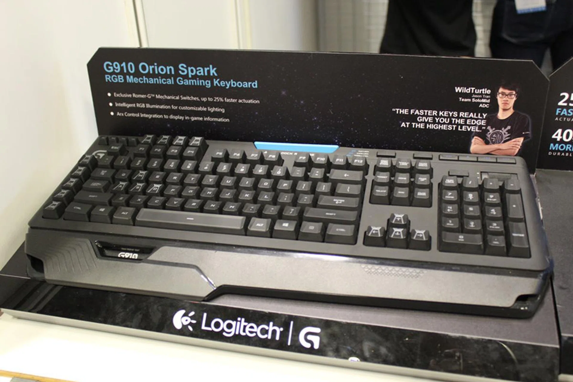 The G910 Orion Spark is the older brother of the G310 Atlas Dawn. It's a full featured mechanical keyboard utilizing's Logitech's Romer-G keys, along with customizable macro keys, backlighting and media functions. It's selling for $249 with a free G440 mouse pad with every purchase.