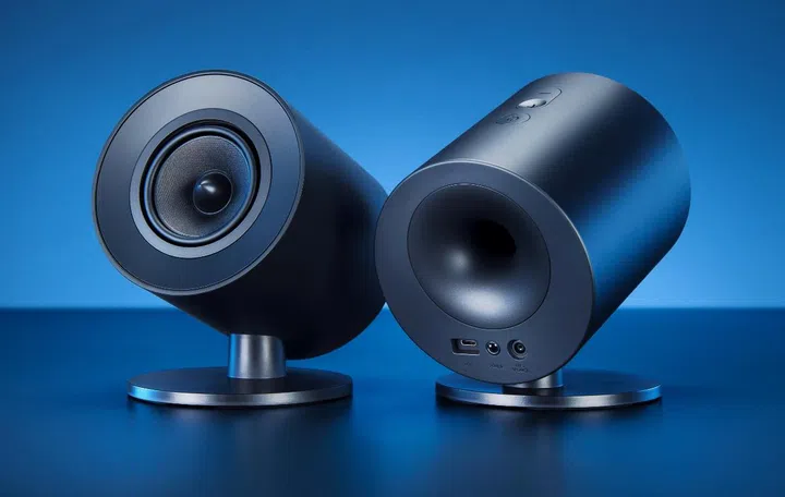 The Nommo V2 X doesn't support Razer Chroma so there's no rear projection lights on the back of the speakers. (Image source: Razer)