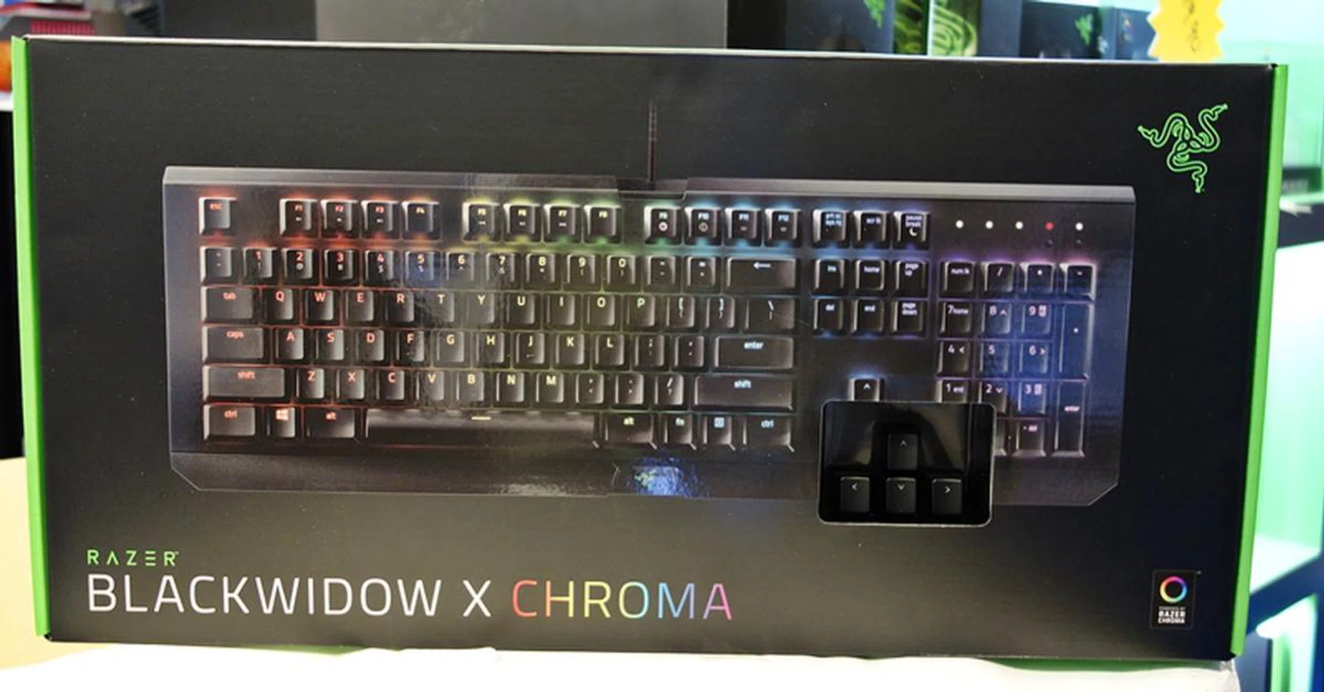 The Razer BlackWidow X Chroma is Razer’s newest mechanical keyboard and is basically a stripped down version of its existing BlackWidow Chroma. As a show special, it's retailing at $189.90