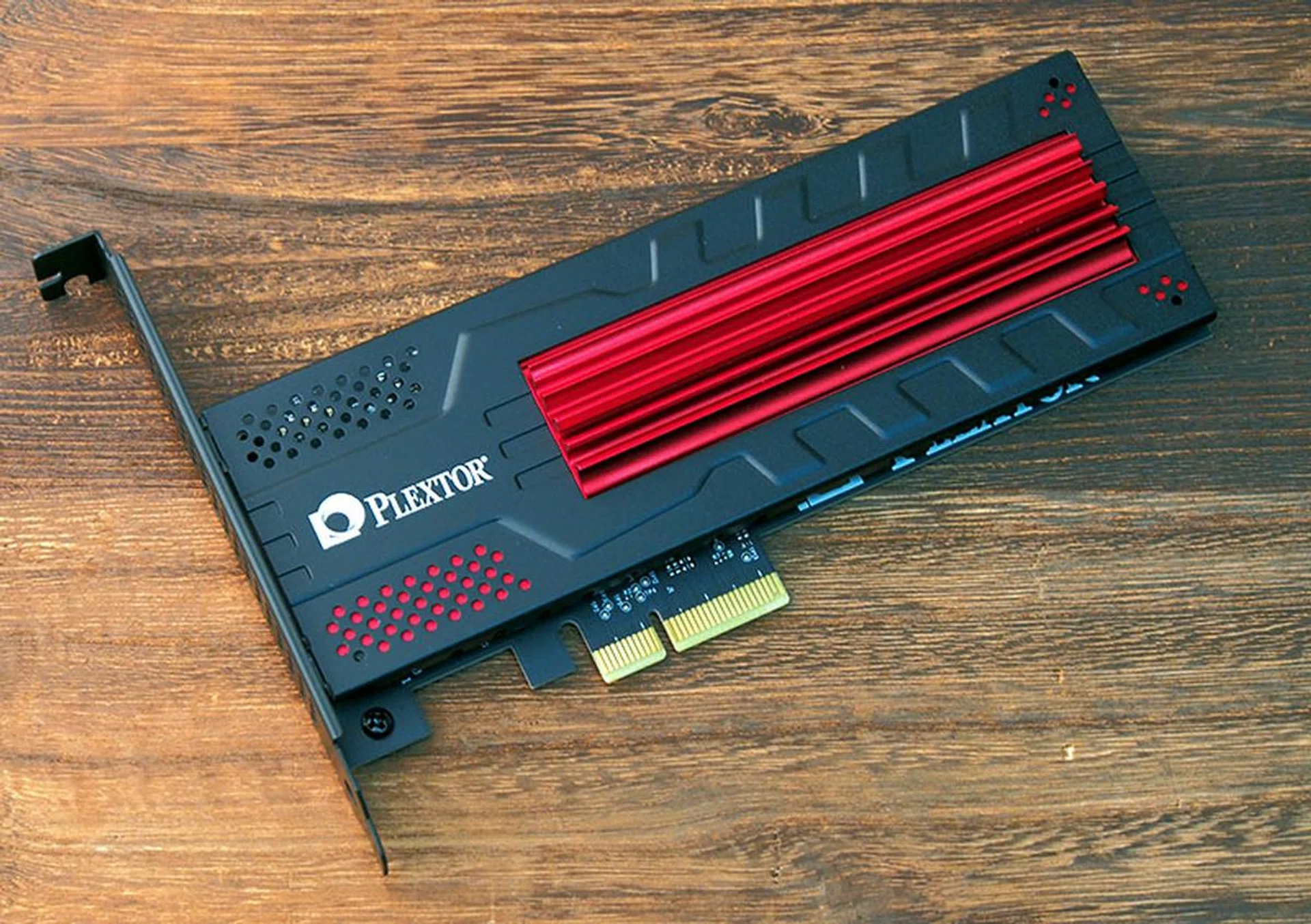 Of all the drives, the Plextor M6e Black Edition has the best design and looks fast.