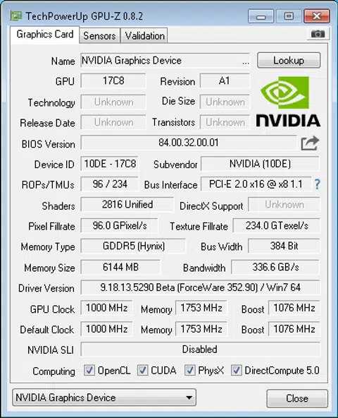 Here's a quick rundown of the card's specifications.
