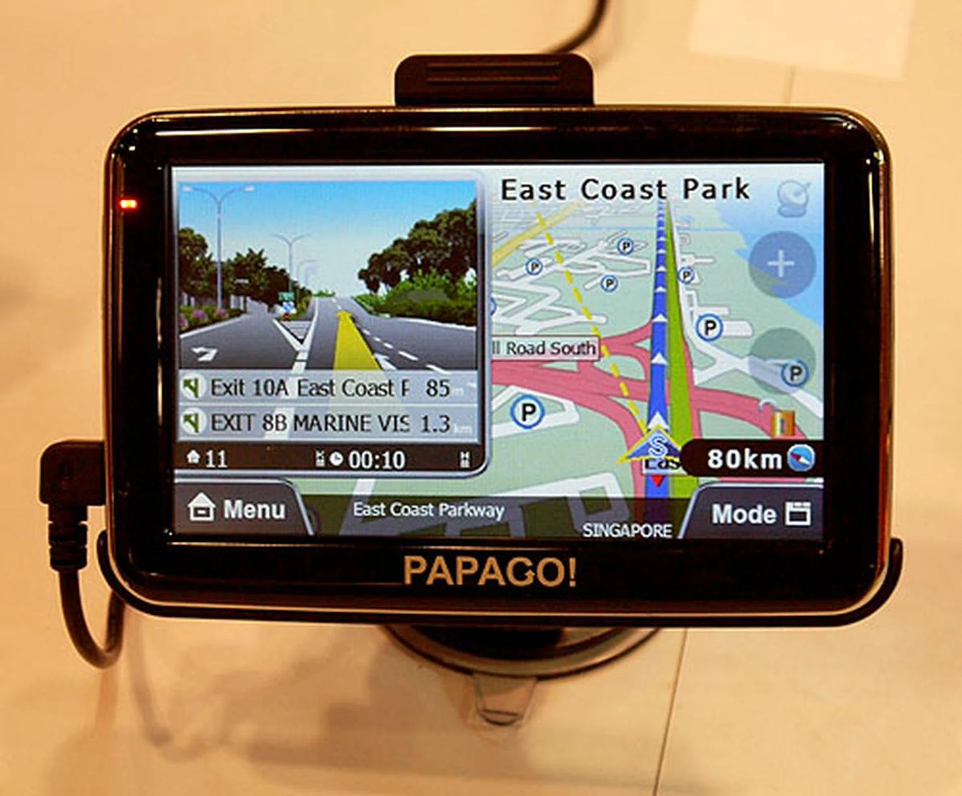 For the more budget conscious, the Papago R6100 can be yours for $339. However, this model does not come with real-time traffic updates.