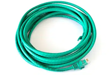 A Cat 6 Ethernet cable. (Image source: Wikipedia.)